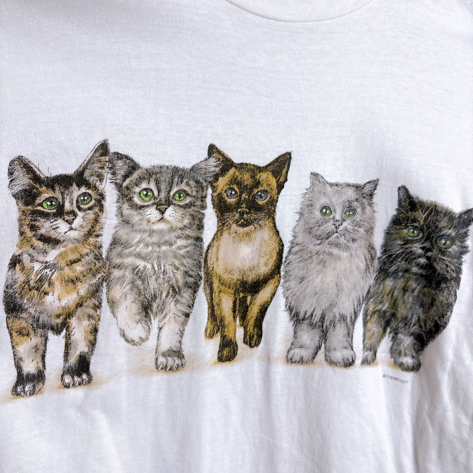 在原みゆ紀/あいみょん着用】90s Vintage 古着 ONEITA 猫 ネコ CAT