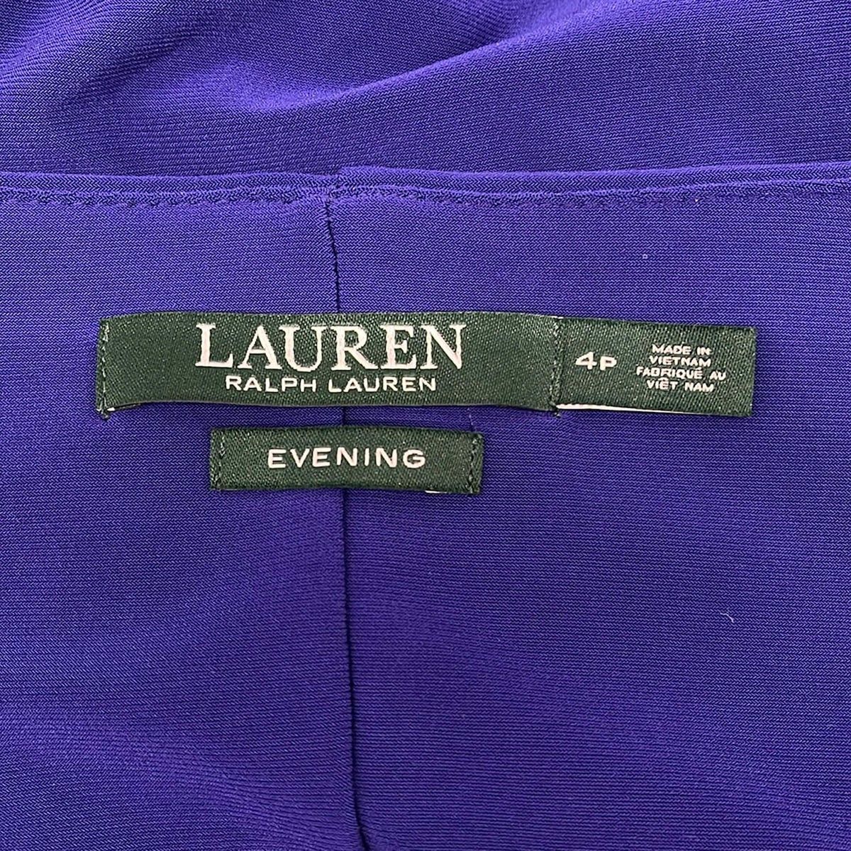 RalphLauren(ラルフローレン) ワンピース サイズ4P レディース美品 - ネイビー 長袖/マキシ丈/ラインストーン RalphLauren(ラルフローレン) ワンピース サイズ4P レディース美品 - ネイビー 長袖/マキシ丈/ラインストーン