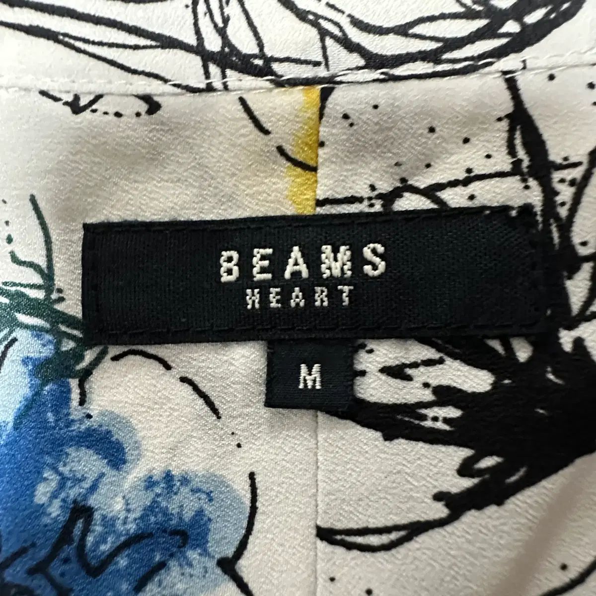 BEAMS polyester open shirt