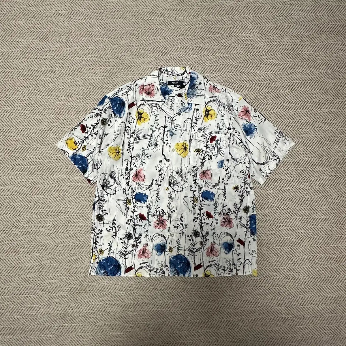 BEAMS polyester open shirt