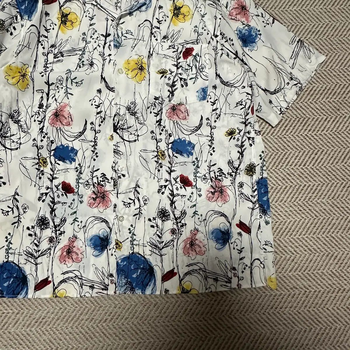BEAMS polyester open shirt