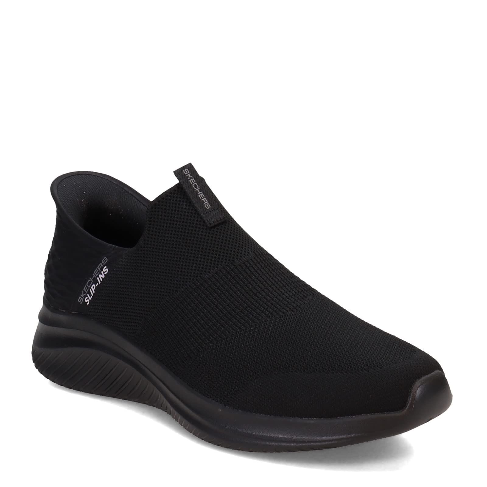 Skechers メンズ ウルトラフレックス 3.0 スムースステップ スリップインローファー, ブラック/ブラック, 7 Wide