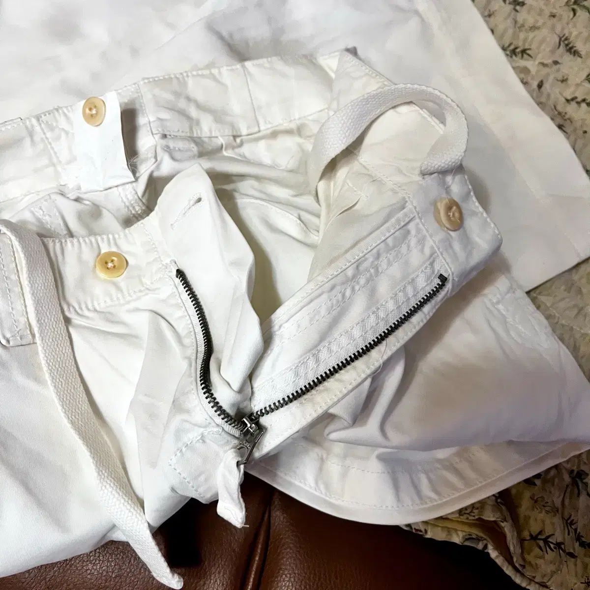 34 ポロ POLO 白 オーバーサイズ コットン パンツ