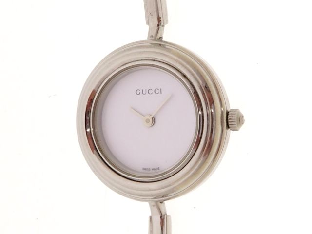 GUCCI グッチ ウォッチ チェンジベゼル 時計 11/12.2L 腕時計 ステンレススチール/プラスチック ホワイト レディース【中古】437