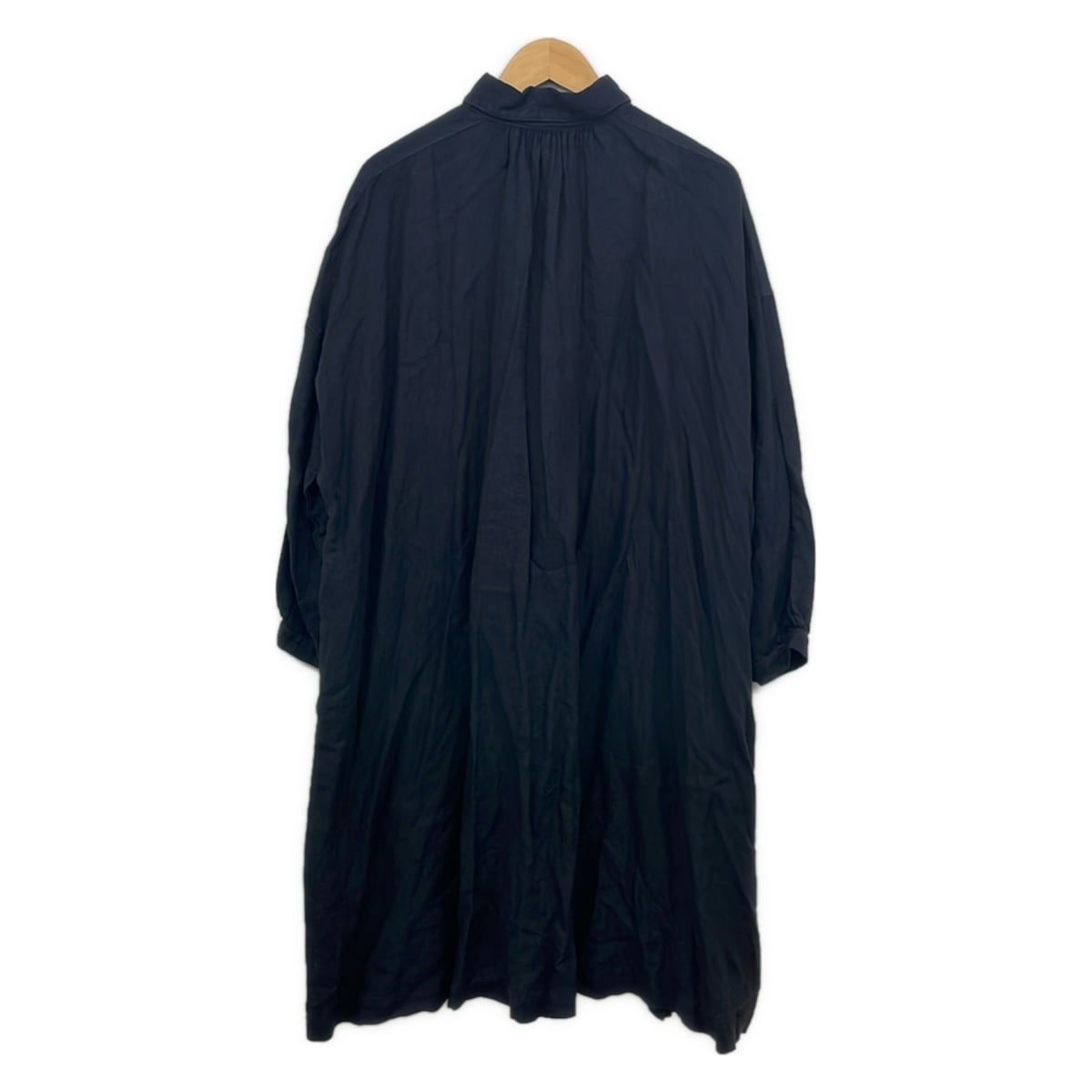 nest Robe(ネストローブ) ワンピース レディース - ダークネイビー レギュラーカラー/長袖/ロング nest Robe(ネストローブ) ワンピース レディース - ダークネイビー レギュラーカラー/長袖/ロング