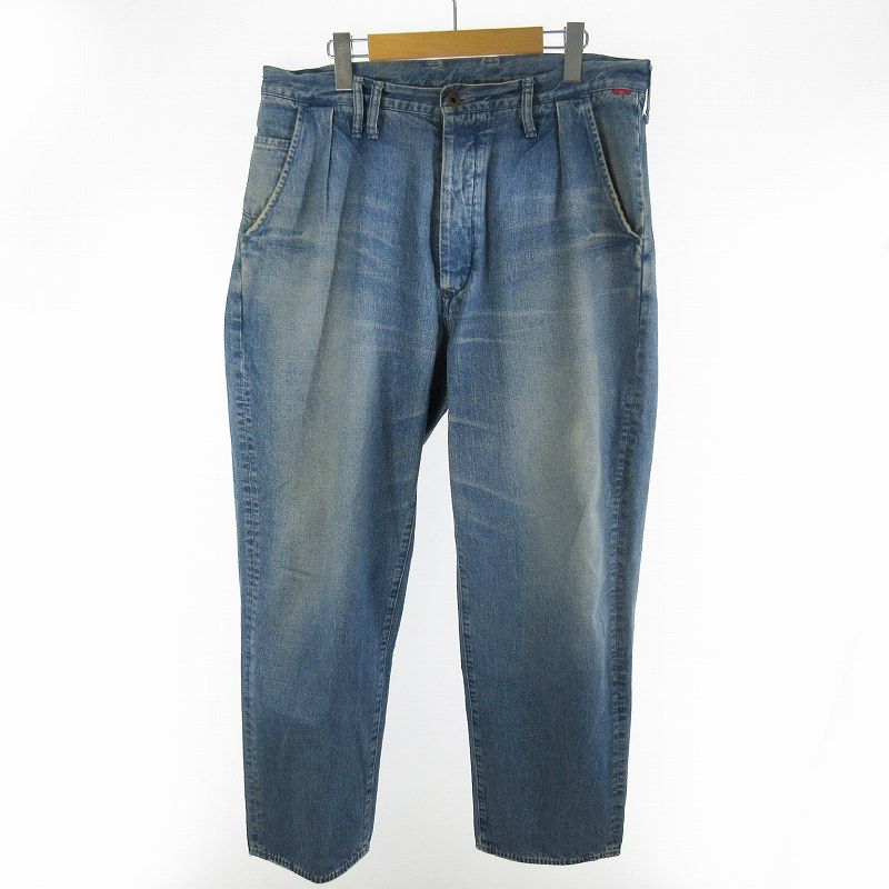 アナクロノーム anachronorm 34 デニムパンツ ジーンズ Gパン No262 シンチバック ぺインター ワーク インディゴ ブルー ボトムス ライトオンス