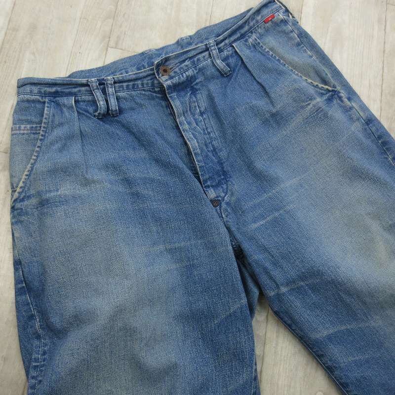 アナクロノーム anachronorm 34 デニムパンツ ジーンズ Gパン No262 シンチバック ぺインター ワーク インディゴ ブルー ボトムス ライトオンス