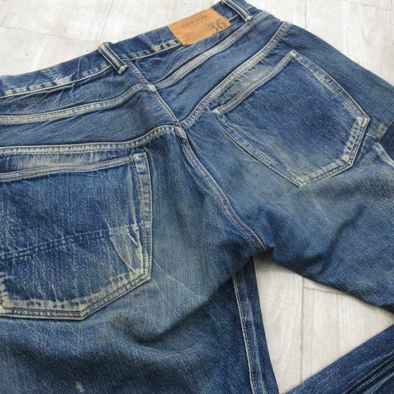 アナクロノーム anachronorm 36 デニムパンツ ジーンズ Gパン HOPE ヴィンテージ加工 リペア ダメージ ぺインター ワーク インディゴ ブルー ボトムス アナクロノーム anachronorm 36 デニムパンツ ジーンズ Gパン HOPE ヴィンテージ加工 リペア ダメージ ぺインター ワーク インディゴ ブルー ボトムス