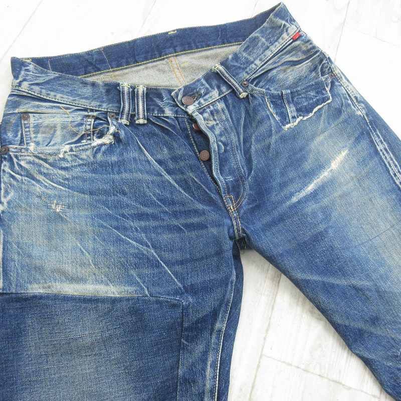 アナクロノーム anachronorm 36 デニムパンツ ジーンズ Gパン HOPE ヴィンテージ加工 リペア ダメージ ぺインター ワーク インディゴ ブルー ボトムス アナクロノーム anachronorm 36 デニムパンツ ジーンズ Gパン HOPE ヴィンテージ加工 リペア ダメージ ぺインター ワーク インディゴ ブルー ボトムス