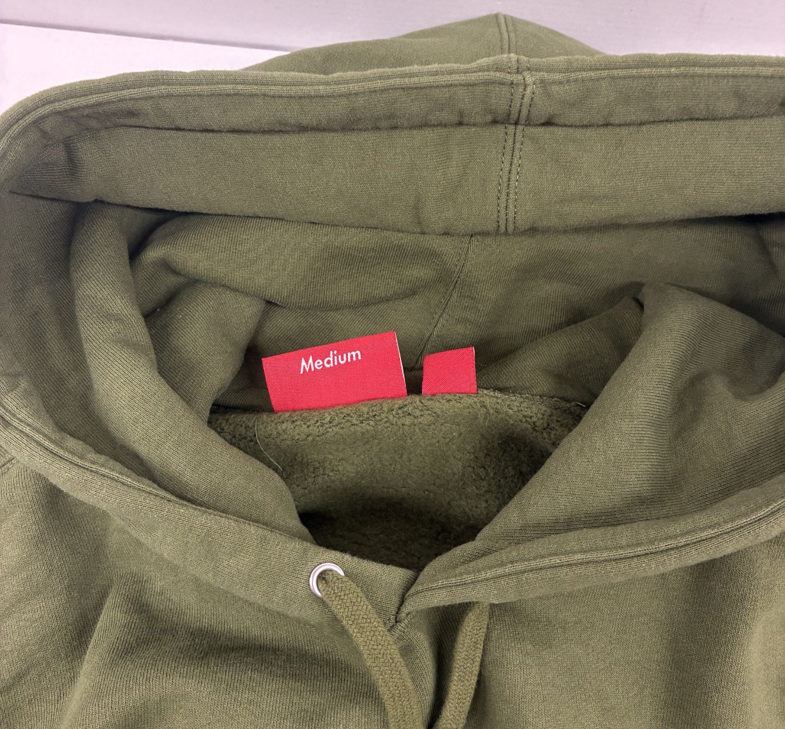 中古 Supreme 22ss Beaded Hooded Sweatshirt Olive Mサイズ 