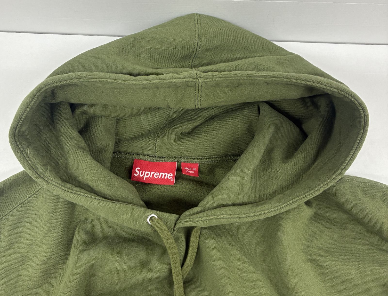中古 Supreme 22ss Beaded Hooded Sweatshirt Olive Mサイズ 