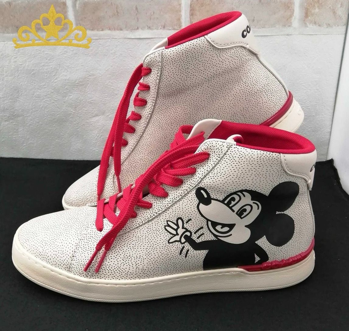 COACH × Disney × Keith Haring ミッキーマウス ハイカット スニーカー メンズ コーチ