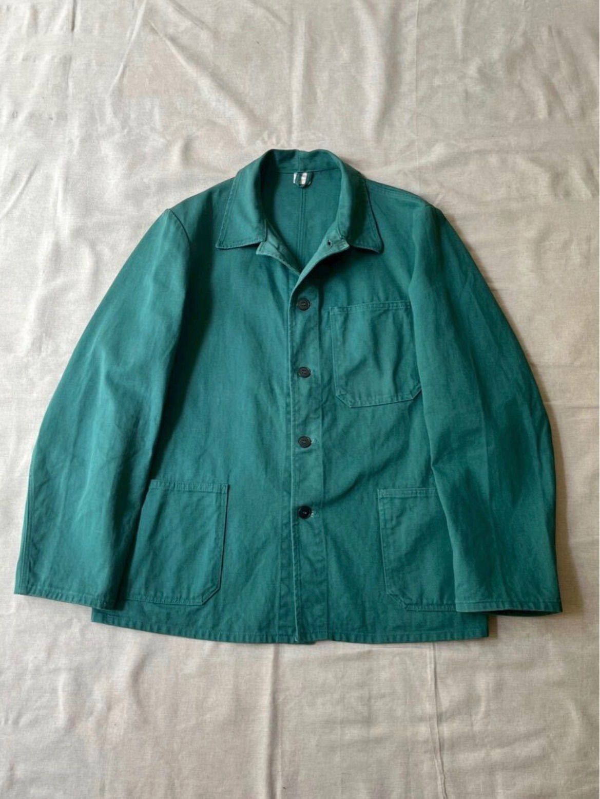 80s Euro vintage ワーク ジャケット / グリーン コットン カバーオール ユーロ ビンテージ O6-04024-9519 80s Euro vintage ワーク ジャケット / グリーン コットン カバーオール ユーロ ビンテージ O6-04024-9519