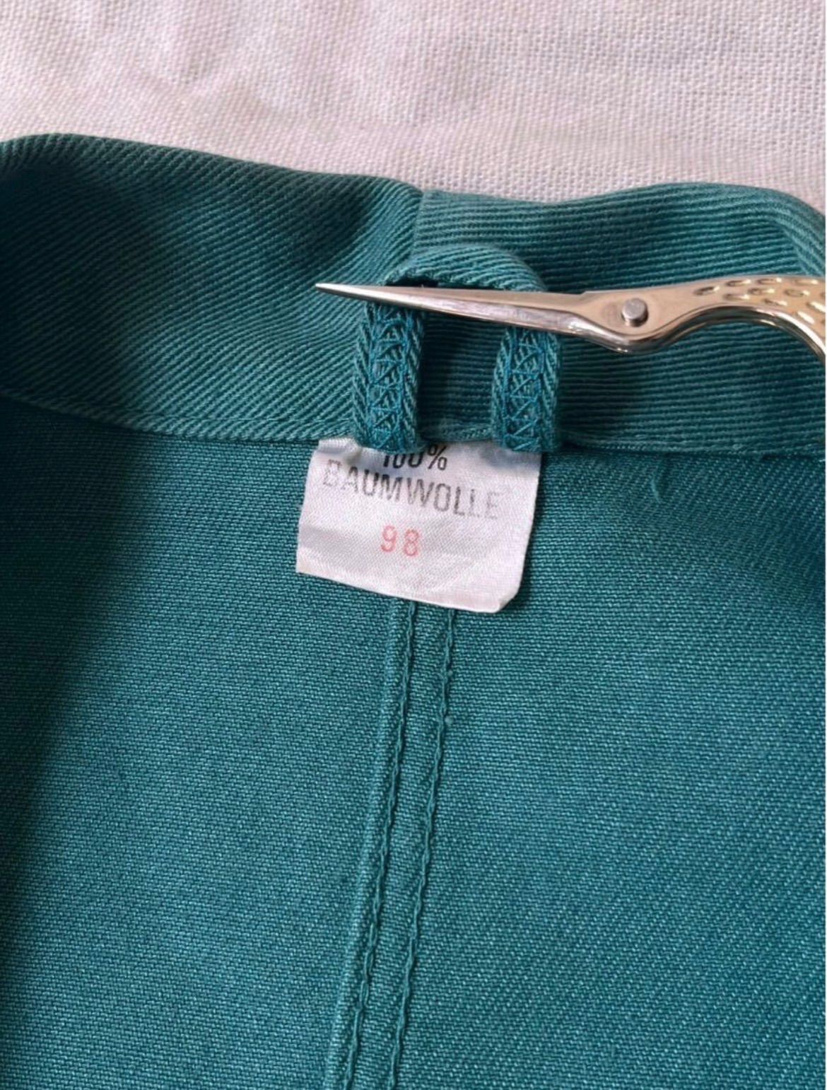 80s Euro vintage ワーク ジャケット / グリーン コットン カバーオール ユーロ ビンテージ O6-04024-9519 80s Euro vintage ワーク ジャケット / グリーン コットン カバーオール ユーロ ビンテージ O6-04024-9519