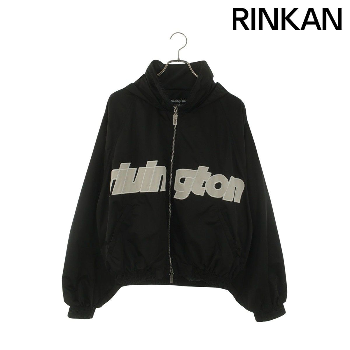 リヴィントンロイレビス FLAGSHIP ABBOTS JACKET ロゴ刺繍フーデッドナイロンジップアップブルゾン メンズ XL
