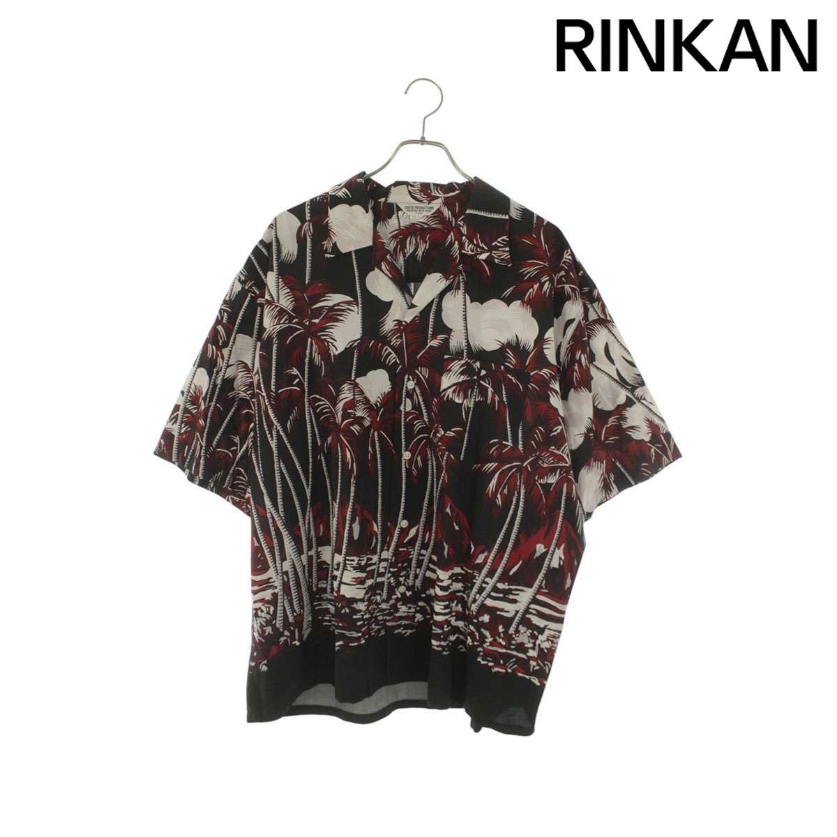 クーティー Palm Tree Open-Neck S/S Shirt パームツリー総柄オープンカラー半袖シャツ メンズ L
