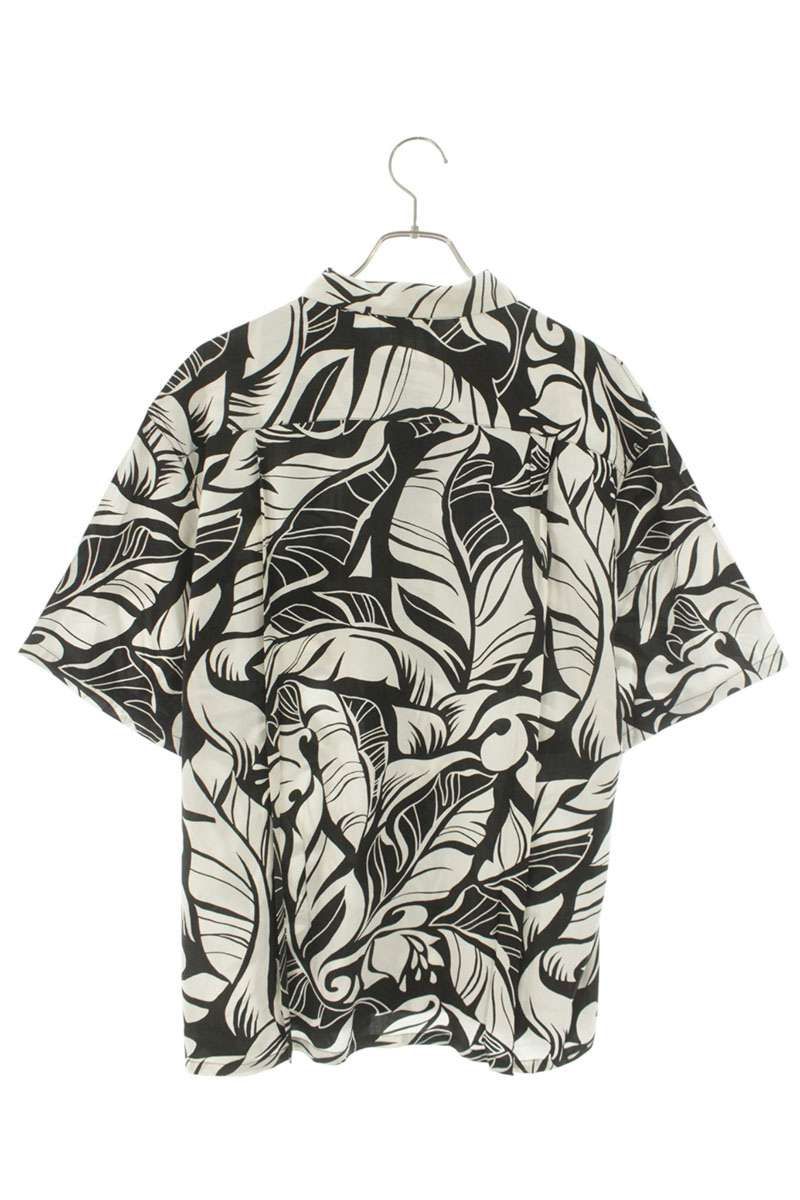 クーティー 19SS Tijuana S/S Shirt リーフ総柄オープンカラーレーヨンアロハ半袖シャツ メンズ XL