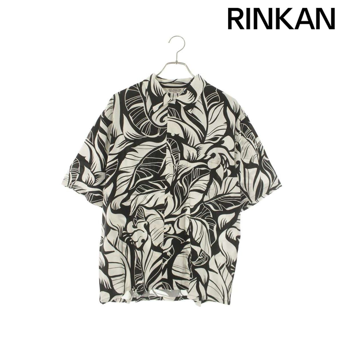 クーティー 19SS Tijuana S/S Shirt リーフ総柄オープンカラーレーヨンアロハ半袖シャツ メンズ XL