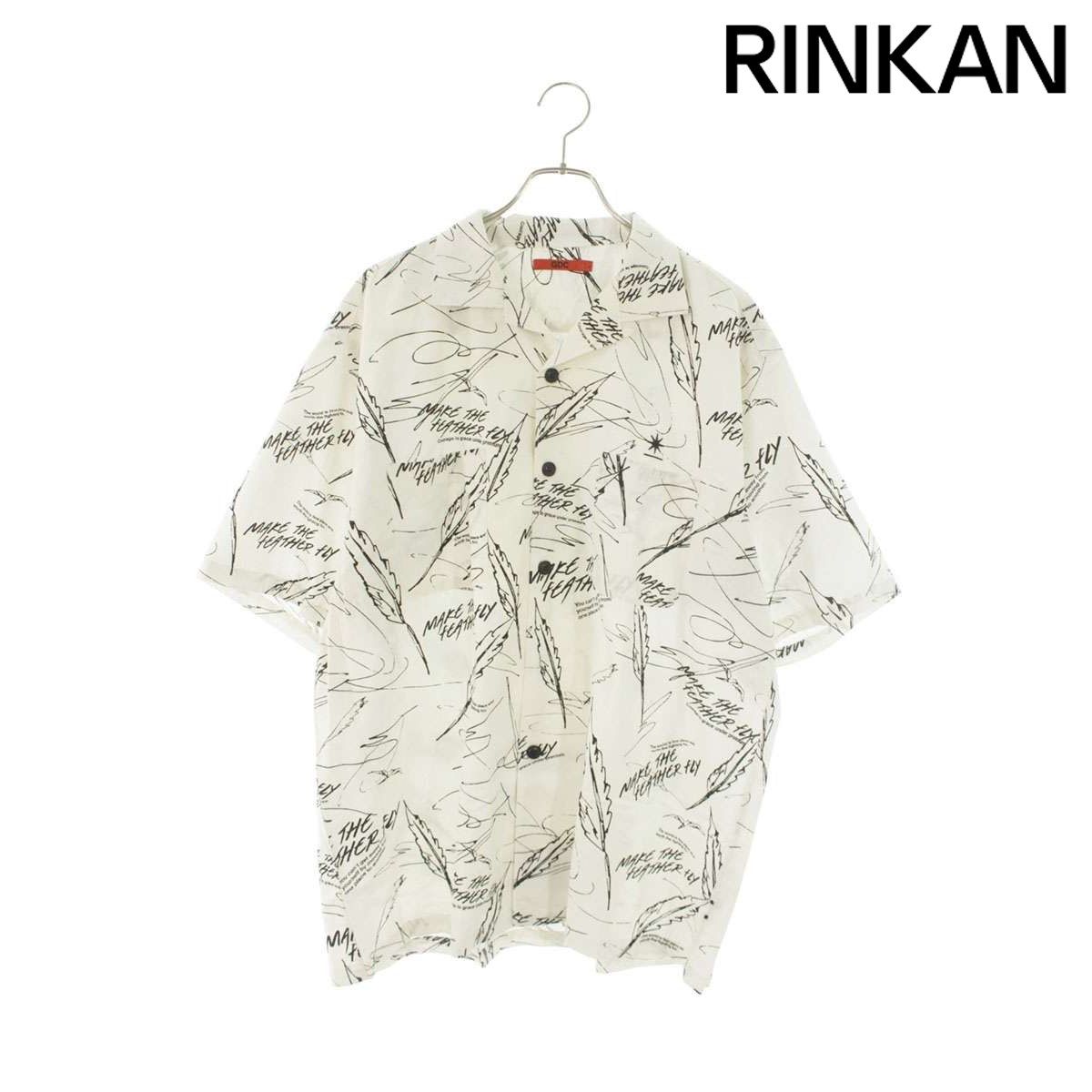 ジーディーシー ×KJ All-Over Pattern Shirt グラフィック総柄オープンカラー半袖シャツ メンズ L