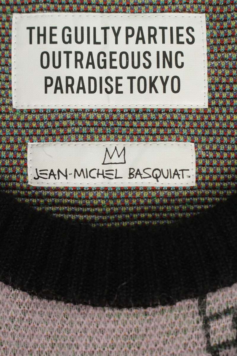 ワコマリア JEAN-MICHEL BASQUIAT MOHAIR KNIT バスキア総柄モヘア
