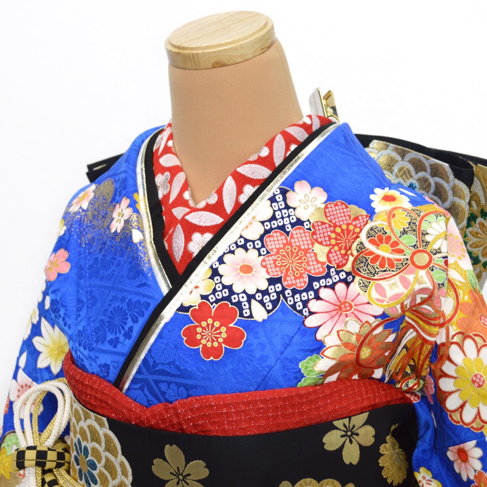 美品》正絹 振袖6点セット S〜Lサイズ 成人式 振袖セット パールトーン