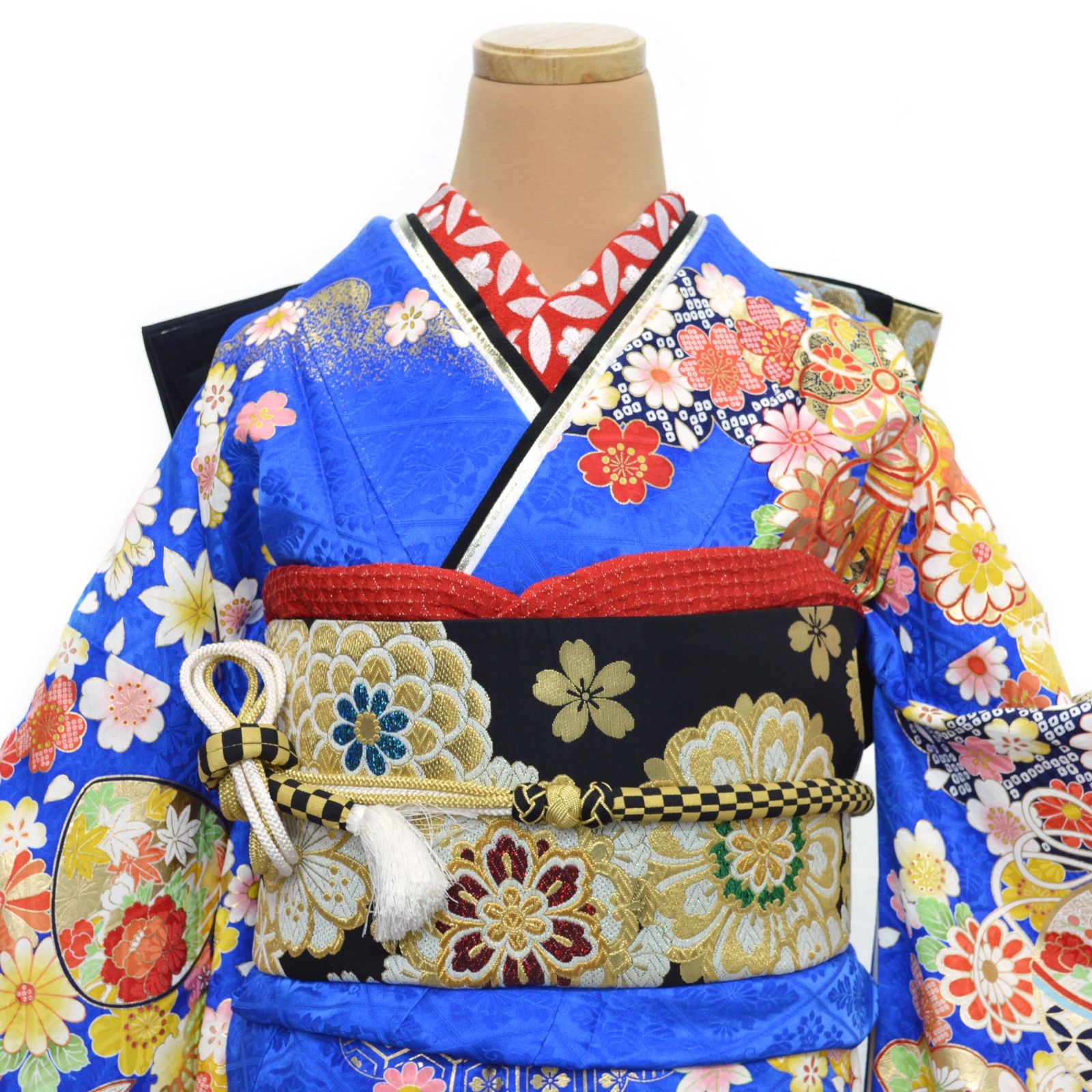 美品》正絹 振袖6点セット S〜Lサイズ 成人式 振袖セット パールトーン