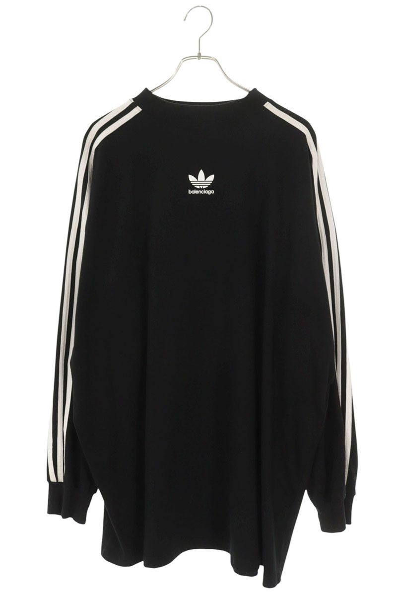 バレンシアガ ×アディダス adidas 23SS 728789 TNVA6 ロゴ刺繍サイドライン長袖カットソー メンズ 2 バレンシアガ ×アディダス adidas 23SS 728789 TNVA6 ロゴ刺繍サイドライン長袖カットソー メンズ 2