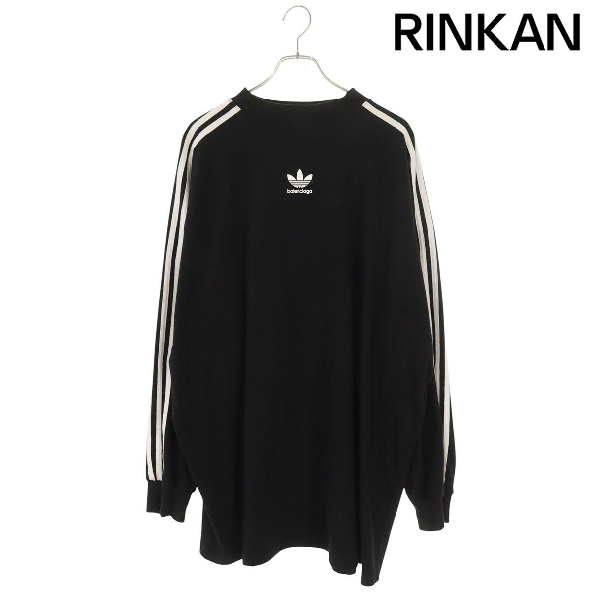 バレンシアガ ×アディダス adidas 23SS 728789 TNVA6 ロゴ刺繍サイドライン長袖カットソー メンズ 2