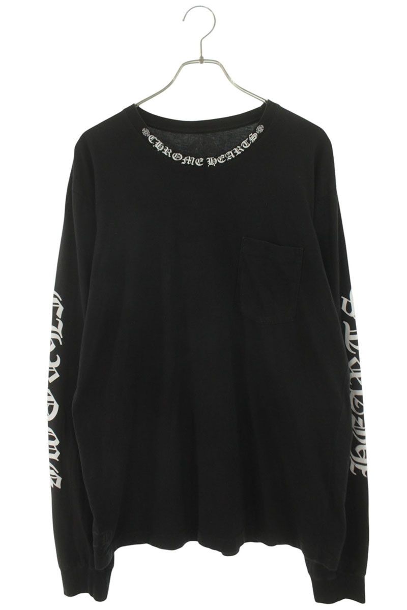 クロムハーツ CH L/S /1 ネック袖ロゴプリント長袖カットソー メンズ XL