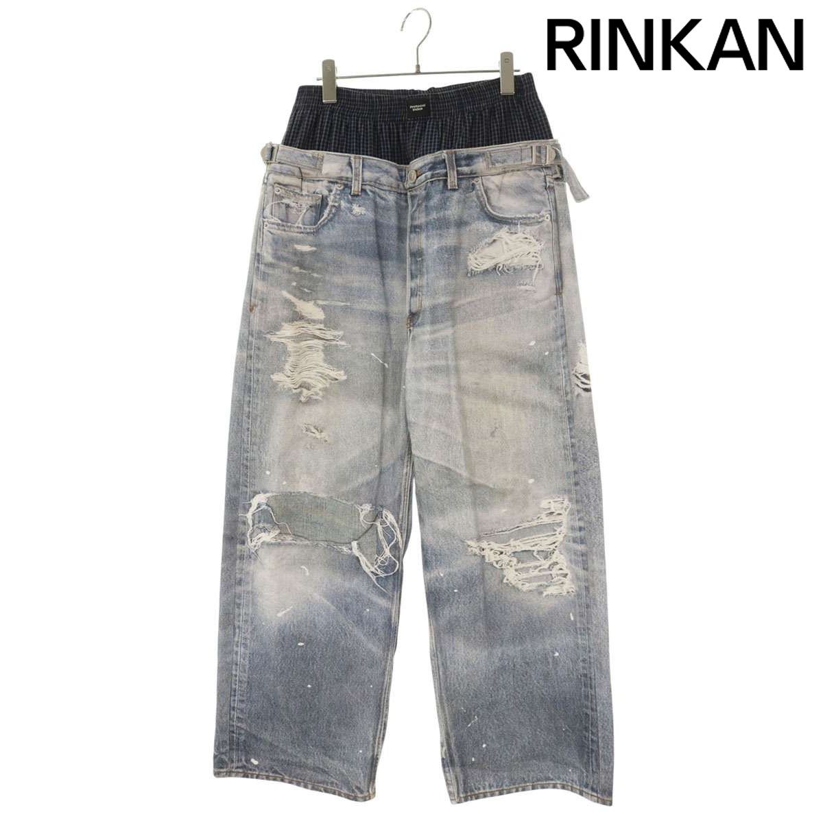 プロトコルインデックス TROMPELOEIL LAYERED PANTS レイヤードトロンプルイユデニムパンツ メンズ 2