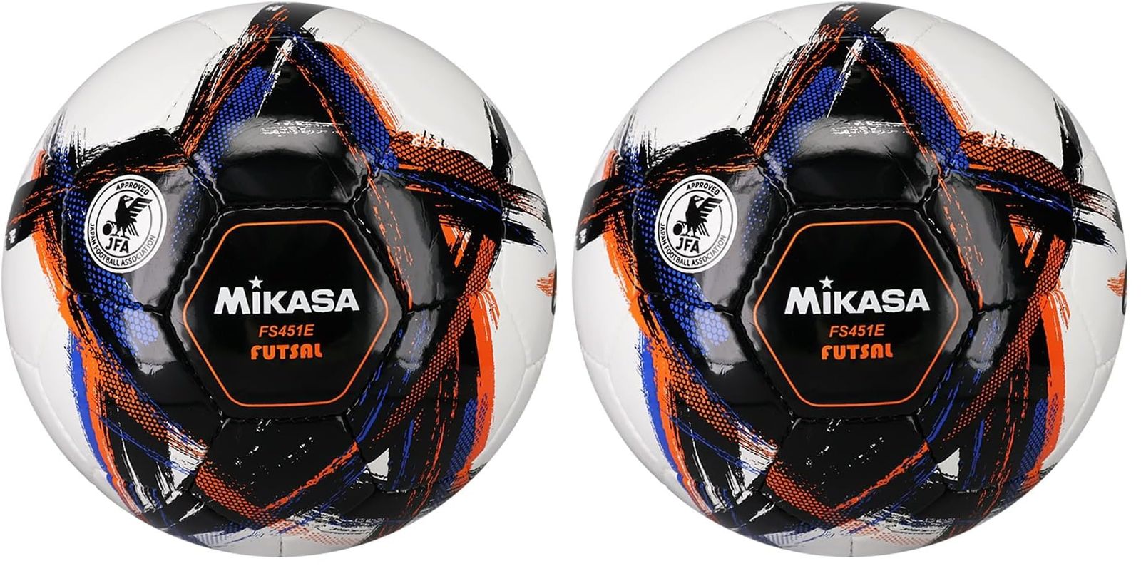 特価商品 ミカサ(MIKASA) フットサルボール 4号 日本サッカー協会 検定球 OrgestA(オルゲスタ) (一般・大学・高校生・中学生用) 手縫い ブラック FS451E-BK 推奨内圧0.610~0.710kgf/? (× 2) 7,591円