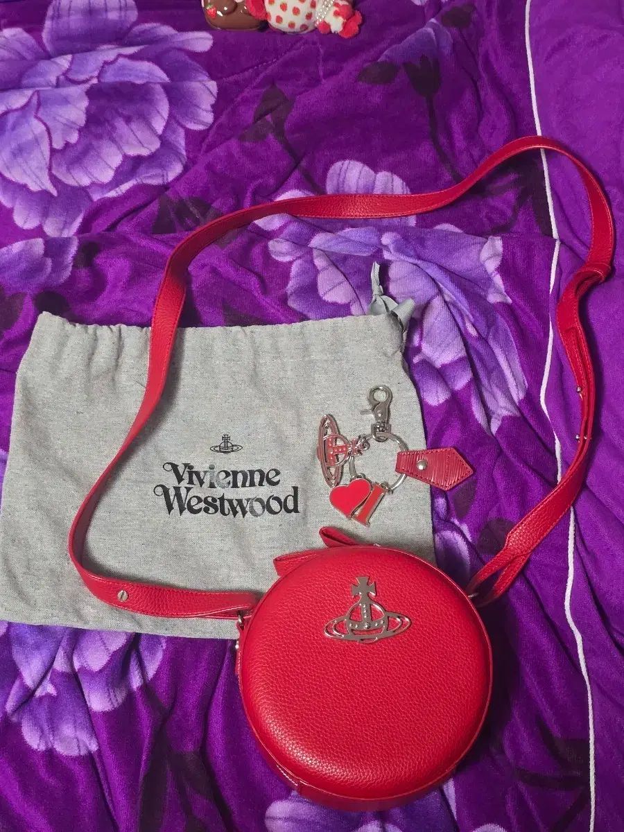 Vivienne Westwood ヴィヴィアン・ウエストウッド レッド 탬버린バッグ + キーホルダー ダストバッグ
