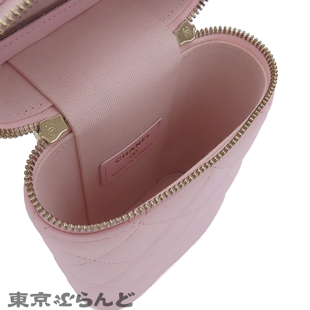 シャネル CHANEL フォンケース AP2084 ピンク ゴールド金具 ラムスキン
