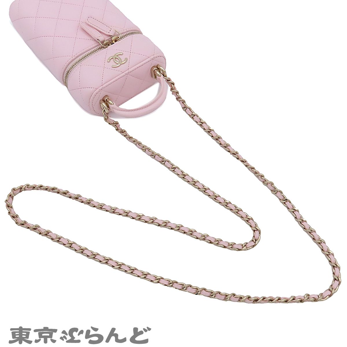 シャネル CHANEL フォンケース AP2084 ピンク ゴールド金具 ラムスキン 