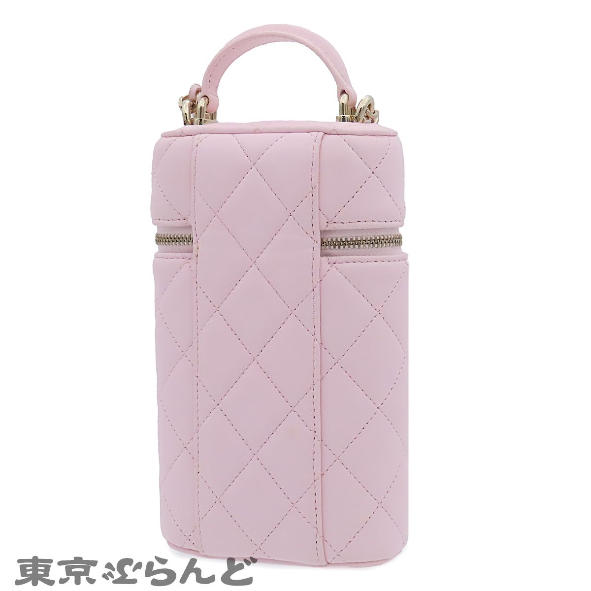 シャネル CHANEL フォンケース AP2084 ピンク ゴールド金具 ラムスキン 