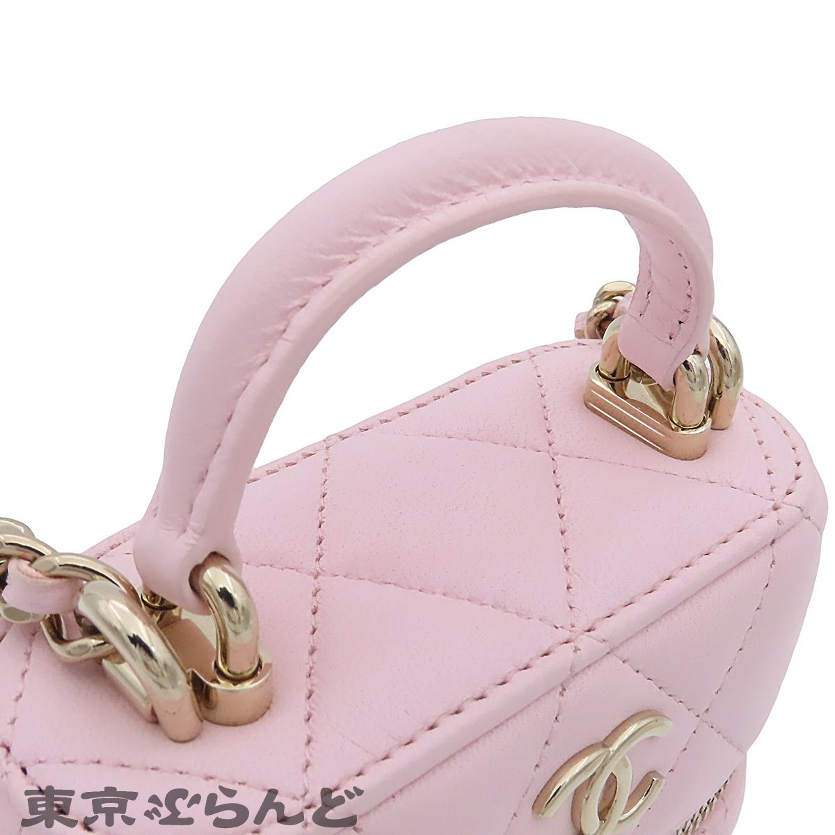 シャネル CHANEL フォンケース AP2084 ピンク ゴールド金具 ラムスキン 