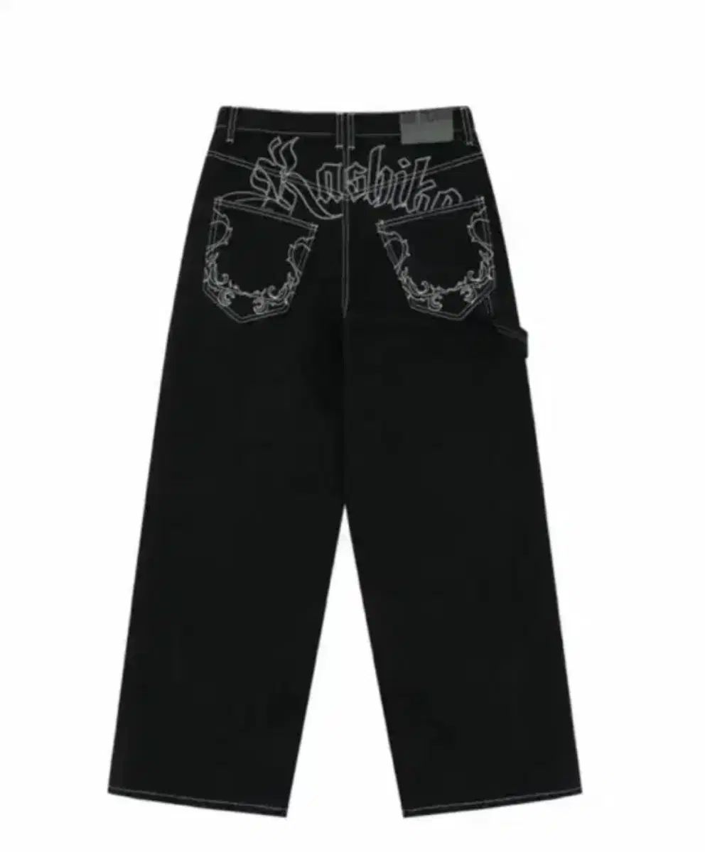 カシコ ワイド デニム パンツ S