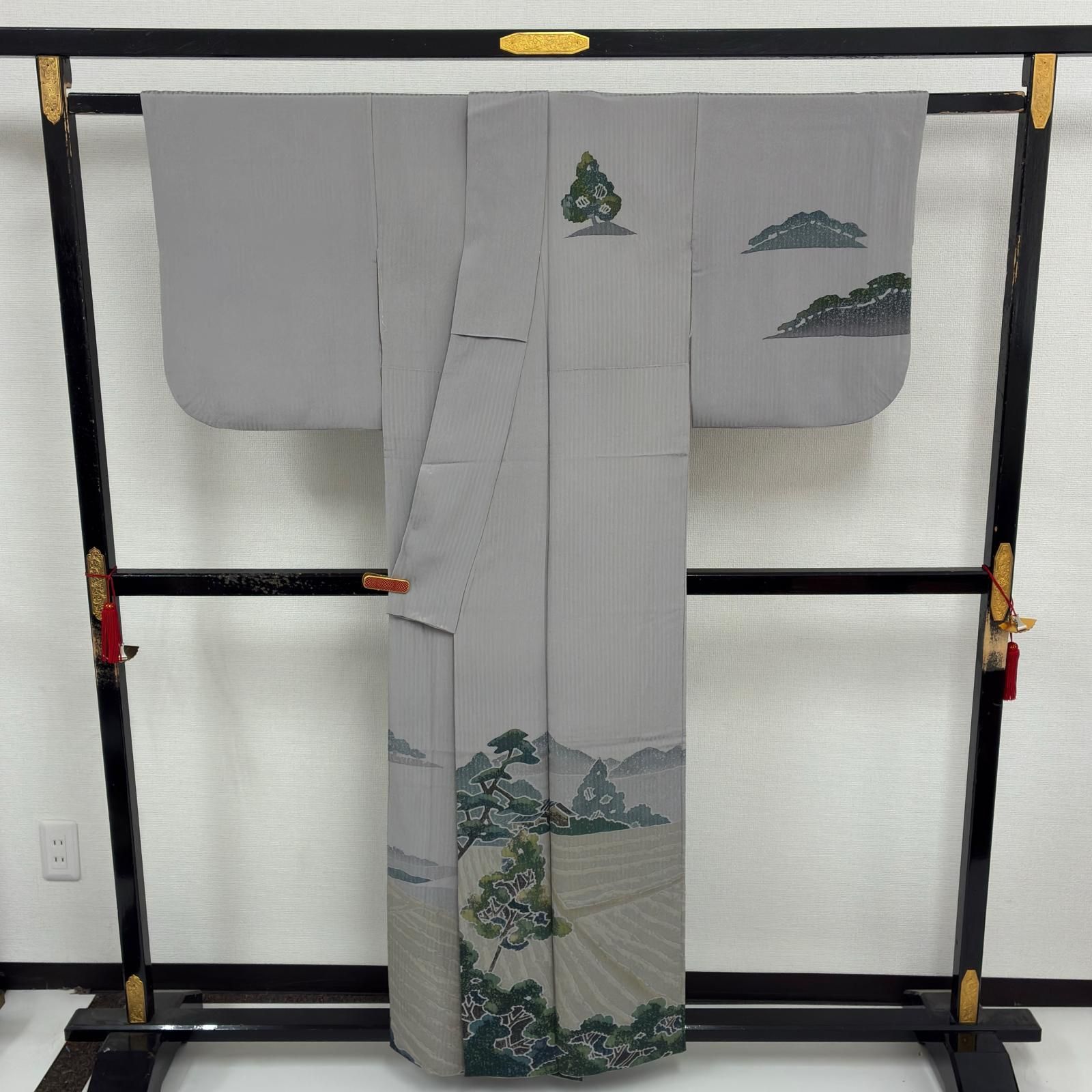 付け下げ 正絹 紋なし 風景の染め 袷 着物 MK-9044 - メルカリ