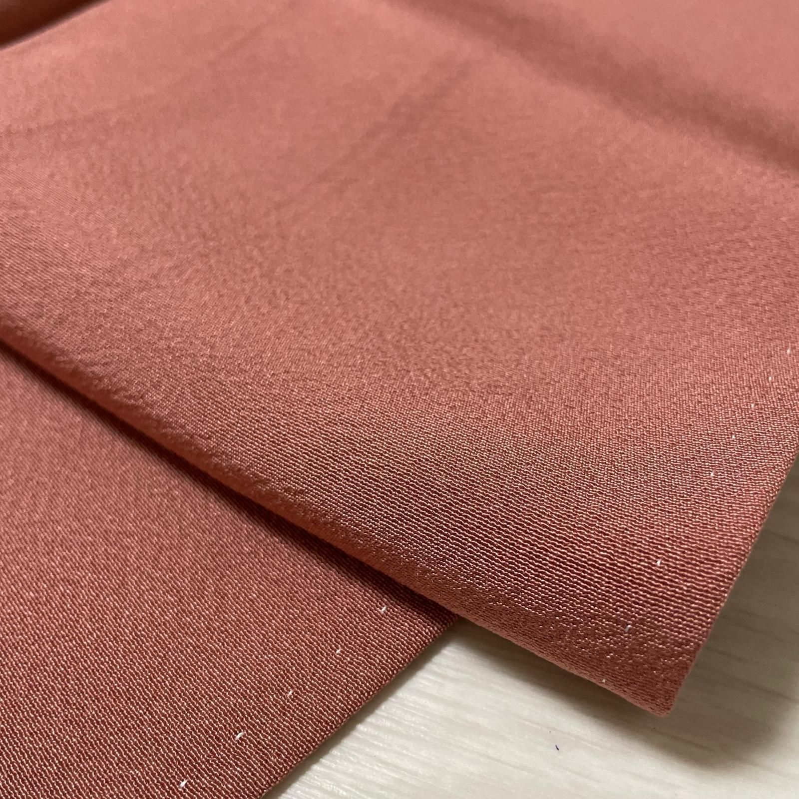 色無地 ちりめん 上品な色味 着物 正絹 一つ紋 X-2738