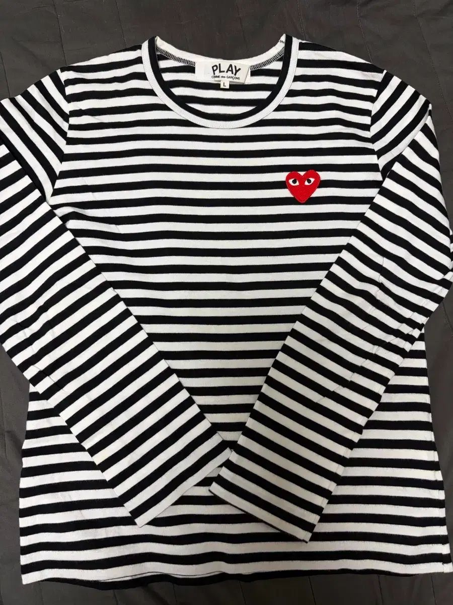 コム・デ・ギャルソン ストライプ 長袖 Tシャツ L