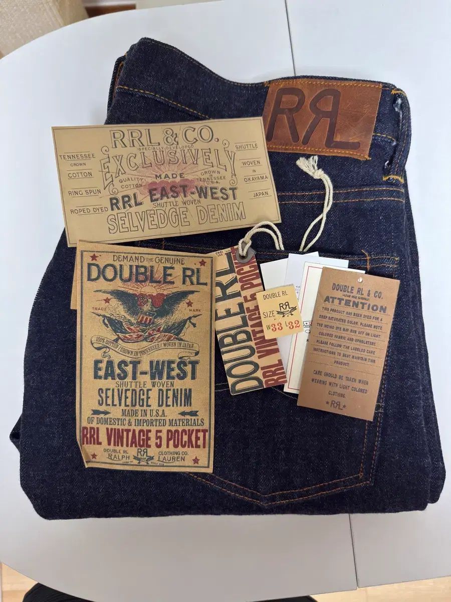 RRL 빈티지 포켓 이스트ウェスト セルビッジ 33x32