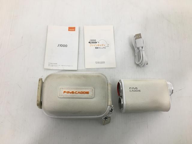 返品OK 【中古ゴルフ用品】FINE CADDIE レーザー距離計 ファインキャディ J1000 [ホワイト]