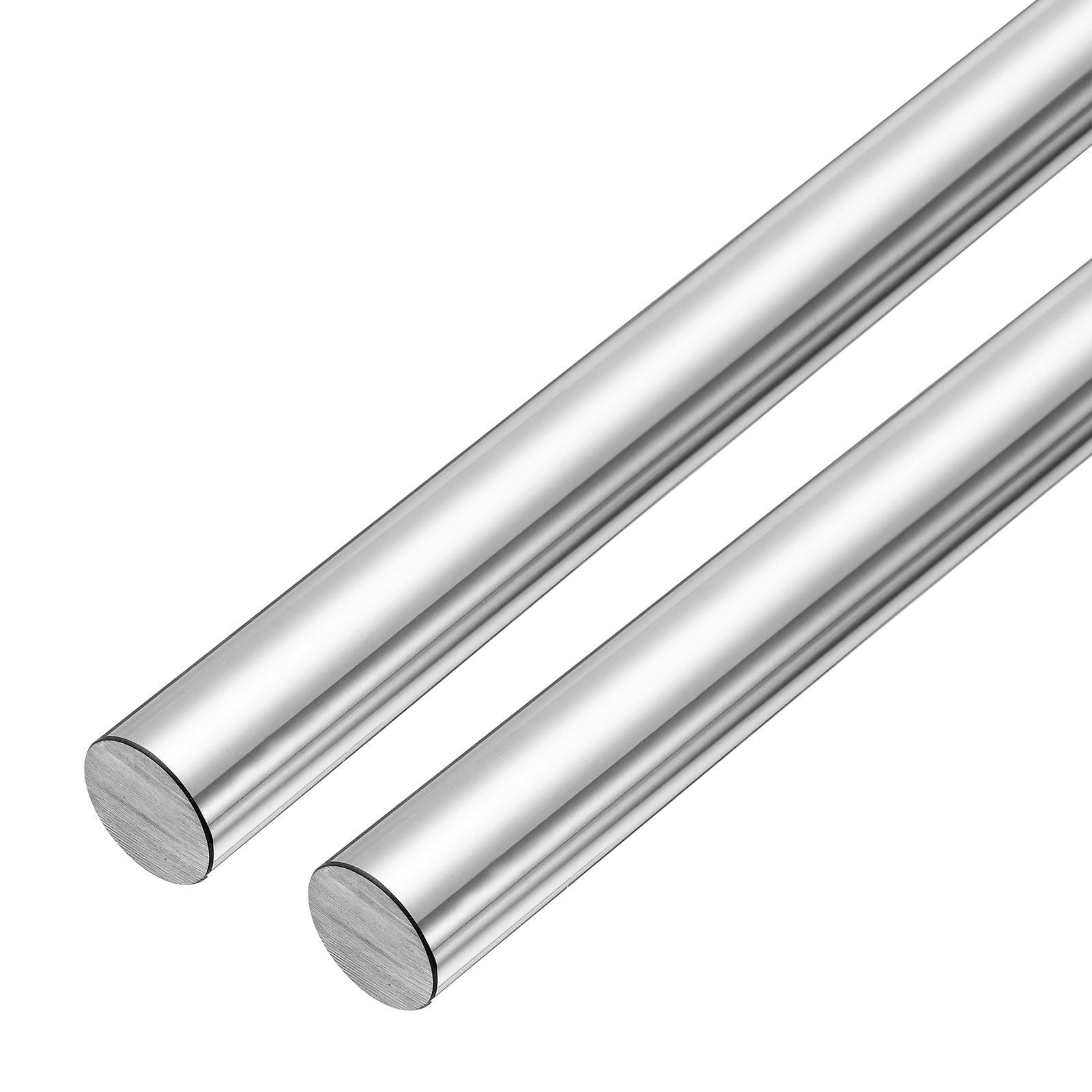 特価商品 uxcell リニアシャフト ストレートタイプ 16x600mm 精密直動ロッド 高硬度 45#鋼 ガイドシャフト 2本 焼入れクロムメッキ CNC・3Dプリンター・自動化機器用