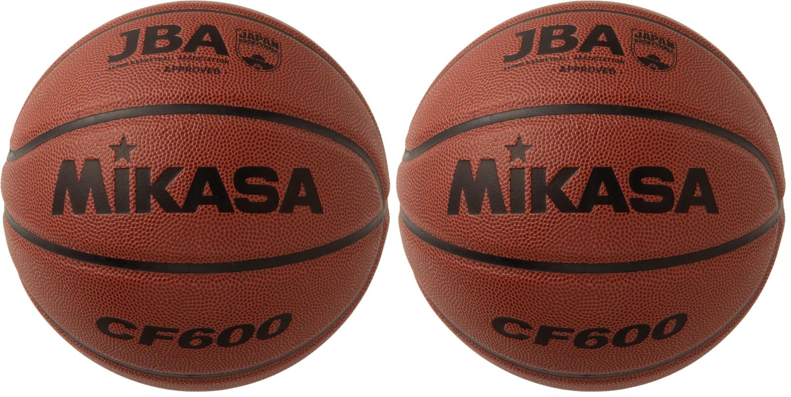 特価商品 ミカサ(MIKASA) バスケットボール 日本バスケットボール協会検定球 6号 (女子用・一般・社会人・大学・高校・中学) 人工皮革 茶 CF600 推奨内圧0.63(kgf/?) (× 2)