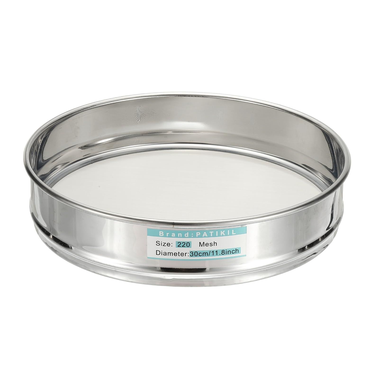特価商品 PATIKIL 220メッシュ（0.07mm）ラボふるい 11.8インチ（30cm）直径ふるい304ステンレス鋼線布微細メッシュふるい産業実験室家庭用土ふるい乾燥ふるいスクリーンハッシュ