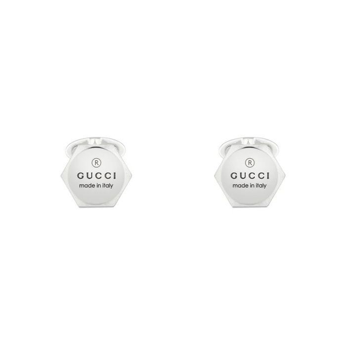 グッチ GUCCI トレードマーク エングレービング カフス カフリンクス 779163 J8400 8106 スターリングシルバー アクセサリー メンズ レディース ユニセックス 【新品・本物】 売れ筋