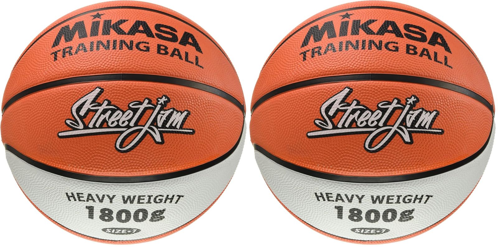 特価商品 ミカサ(MIKASA) バスケットボール トレーニングボール 7号 (男子用・一般・社会人・大学・高校・中学) ゴム オレンジ/白 1.8㎏ B7JMTR-O 推奨内圧0.42~0.57(kgf/?) (× 2)