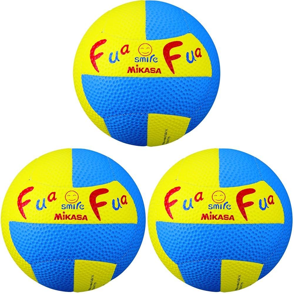 特価商品 ミカサ(MIKASA) ふぁふぁスマイル ドッジボール 2号 (幼児向け) 150ｇ 黄/青 FFD2‐YB (× 3)