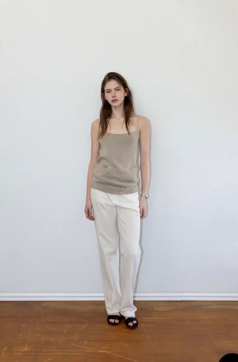 더릴-rest pocket sleeveless knit (ベージュ)