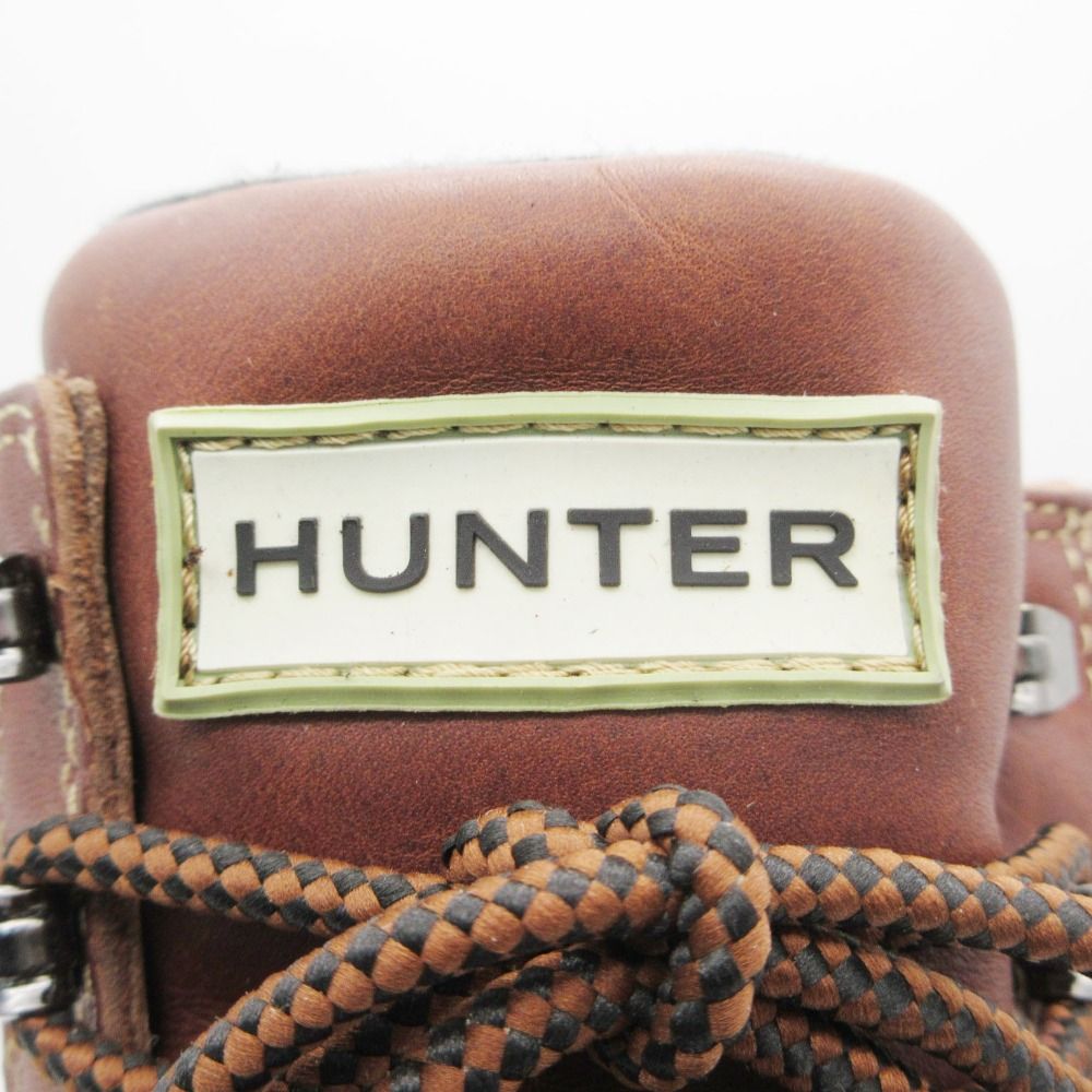 新品同様 HUNTER ハンター トレッキング ブーツ フィールド レースアップ シューズ 靴 ブラウン 9 27cm メンズ